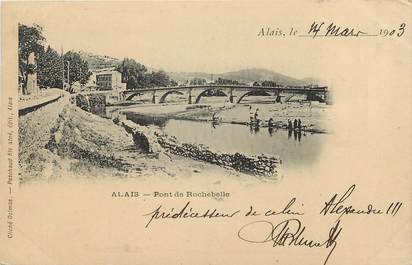 CPA FRANCE 30 "Alais / Alès, pont de Rochebelle"