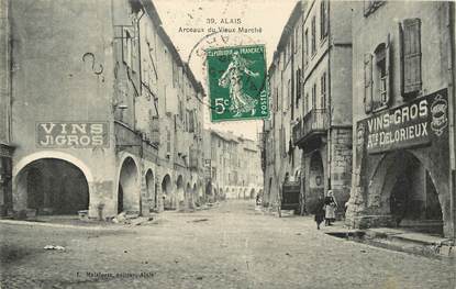 CPA FRANCE 30 "Alais / Alès, Arceaux du Vieux Marché"