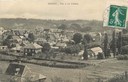 / CPA FRANCE 27 "Bernay, vue à vol d'oiseau"