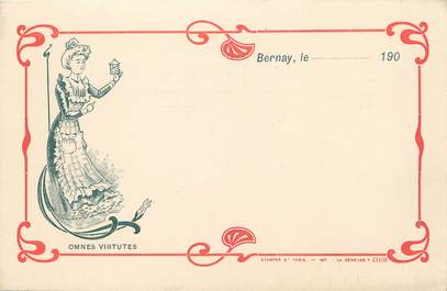 / CPA FRANCE 27 "Bernay, le Lexovien" / GLACAGE ET LUSTRAGE DE LINGE / CARTE PUBLICITAIRE