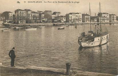 CPA FRANCE 06 "Golfe Juan, le Port et le boulevard de la plage"