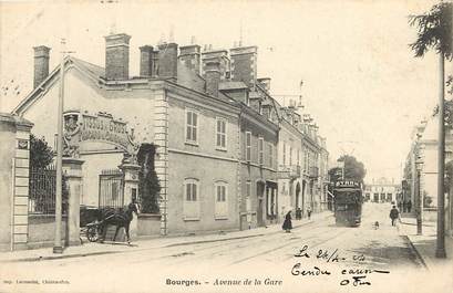CPA FRANCE 18 "Bourges, avenue de la Gare"