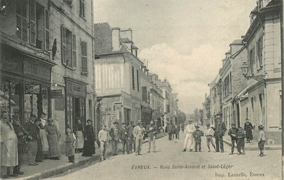 / CPA FRANCE 27 "Evreux, rue Saint Amand et Saint Léger"