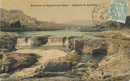 CPA FRANCE 30 "Environs de Bagnols sur Cèze, cascade de Sautadet"