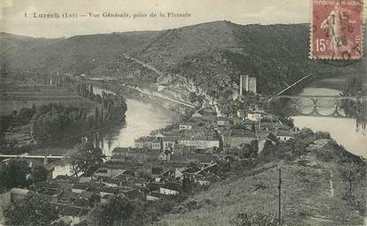 CPA FRANCE 46 "Luzech, vue générale, prise de la Pistoule"