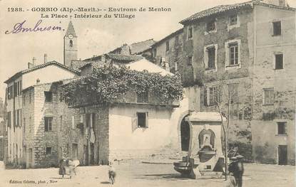 CPA FRANCE 06 "Gorbio, Environs de Menton, la Place