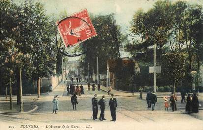 CPA FRANCE 18 "Bourges, avenue de la gare"