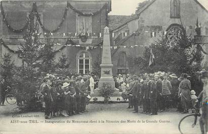 / CPA FRANCE 21 "Aizy sous Thil, inauguration du monument"