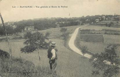 / CPA FRANCE 46 "Alvignac, vue générale et route de Padirac"