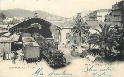 / CPA FRANCE 06 "Cannes, la gare" / TRAIN