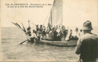 CPA FRANCE 13 "Saintes Maries de la Mer, bénédiction de la Mer, le jour de fête"