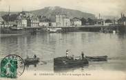 50 Manche / CPA FRANCE 50 "Cherbourg, le port et la montagne du Roule" / BATEAU