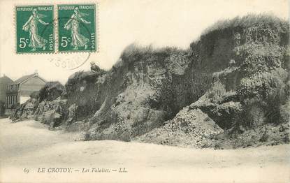 / CPA FRANCE 80 "Le Crotoy, les falaises"