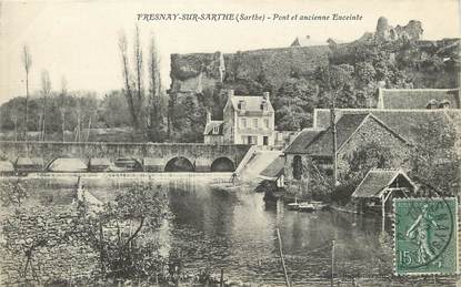 / CPA FRANCE 72 "Fresnay sur Sarthe, pont et ancienne enceinte"
