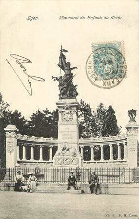 / CPA FRANCE 69 "Monument des enfants du Rhône"