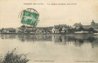 / CPA FRANCE 37 "Chouzé sur Loire, vue générale des quais, prise de L'Ille"