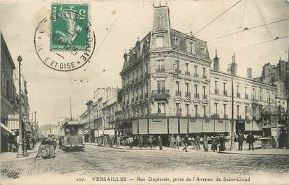 / CPA FRANCE 78 "Versailles, rue Duplessis" / TRAMWAY