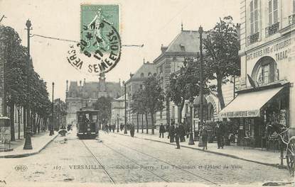 / CPA FRANCE 78 "Versailles, rue saint Pierre" / TRAMWAY