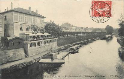 / CPA FRANCE 78 "Poissy, le restaurant de l'Esturgeon et la Seine"