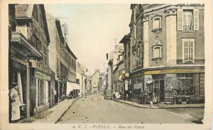 / CPA FRANCE 78 "Poissy, rue de Paris"