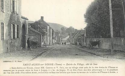 CPA FRANCE 89  "Saint Aubin sur Yonne, entrée du village"