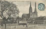 28 Eure Et Loir / CPA FRANCE 28 "Chartres, la place du châtelet et la cathédrale"