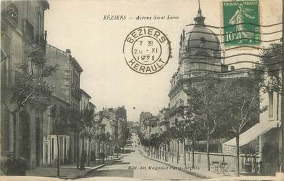 / CPA FRANCE 34 "Béziers, avenue Saint Saëns"