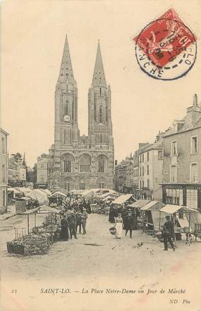 / CPA FRANCE 50 "Saint Lo, la place Notre Dame" / MARCHE