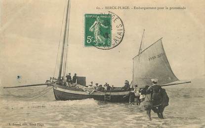 / CPA FRANCE 62 "Berck plage, embarquement pour la promenade"