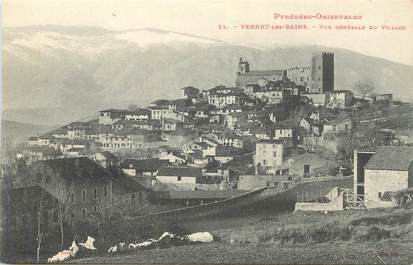 CPA FRANCE 66 "Vernet les Bains, vue générale du village"