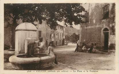 / CPA FRANCE 06 "Falicon, la place et la fontaine"