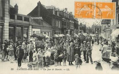 / CPA FRANCE 80 "Cayeux sur Mer, un jour de marché"