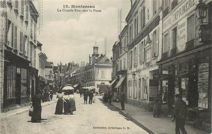 / CPA FRANCE 77 "Montereau, la grande rue vers la poste" / LIBRAIRIE