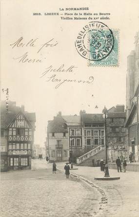 / CPA FRANCE 14 "Lisieux, place de la Halle au Beurre"