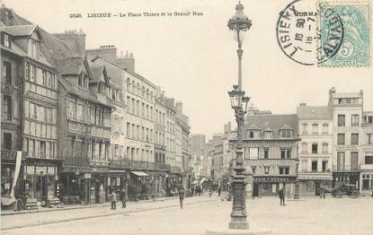 / CPA FRANCE 14 "Lisieux, la place Thiers et la Grande rue"'