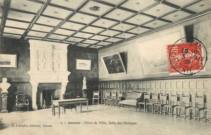 / CPA FRANCE 17 "Jonzac, hôtel de ville, salle des Mariages"