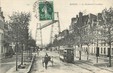 / CPA FRANCE 76 "Rouen, le bld Cauchoise" / TRAMWAY / PONT TRANSBORDEUR