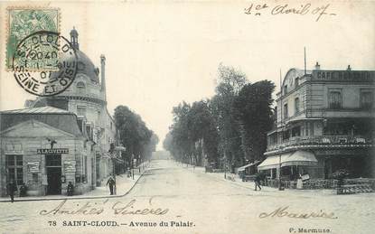 / CPA FRANCE 92 "Saint Cloud, avenue de Palais"