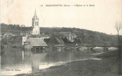 CPA FRANCE 27 "Beaumontel, L'Eglise et la Risle"