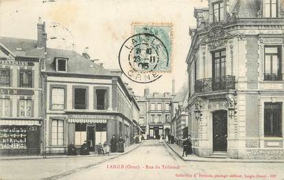 / CPA FRANCE 61 "L'Aigle, rue du tribunal"