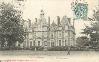 / CPA FRANCE 61 "La Ferté Fresnel, le château" / CACHET AMBULANT