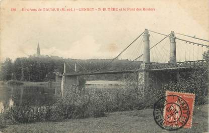 / CPA FRANCE 49 "Environs de Saumur, Gennes, Saint Eusèbe et le pont des Rosiers"