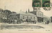 76 Seine Maritime / CPA FRANCE 76 "Gournay en Bray, la gare" / ATTELAGE