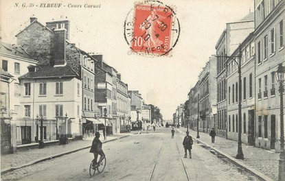 / CPA FRANCE 76 "Elbeuf, Cours Carnot"