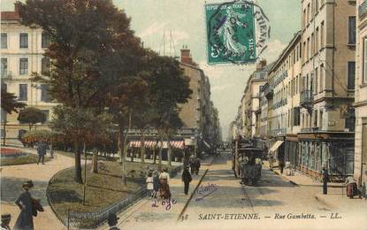 / CPA FRANCE 42 "Saint Etienne, rue Gambetta" / TRAM