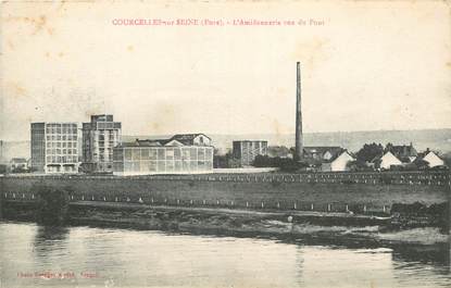 CPA FRANCE 27 "Courcelles sur Seine, L'Amidonnerie vue du pont"