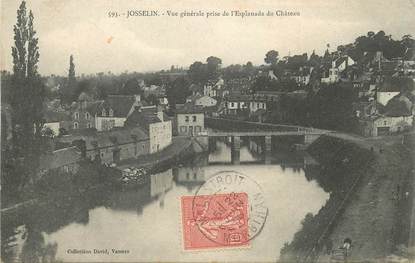 CPA FRANCE 56 "Josselin, vue générale prise de l'Esplanade du Chateau"