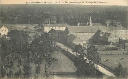 CPA FRANCE 35 "Montfort sur Meu, vue panoramique de l'Abbaye de Saint Jacques"