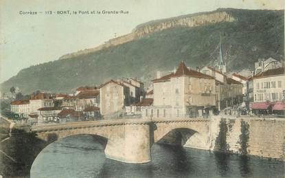 CPA FRANCE 19 "Bort, le Pont et la Grande rue"