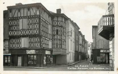 / CPSM FRANCE 47 "Agen, vieilles Maisons, rue Garonne"